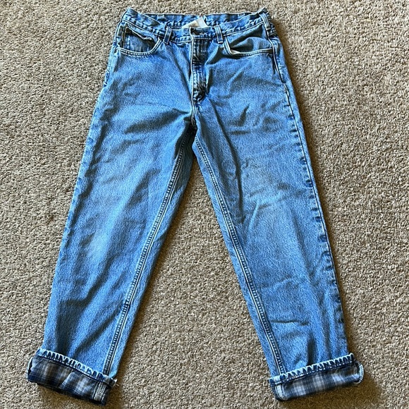 Carhartt Other - carhartt plaid lined jeans